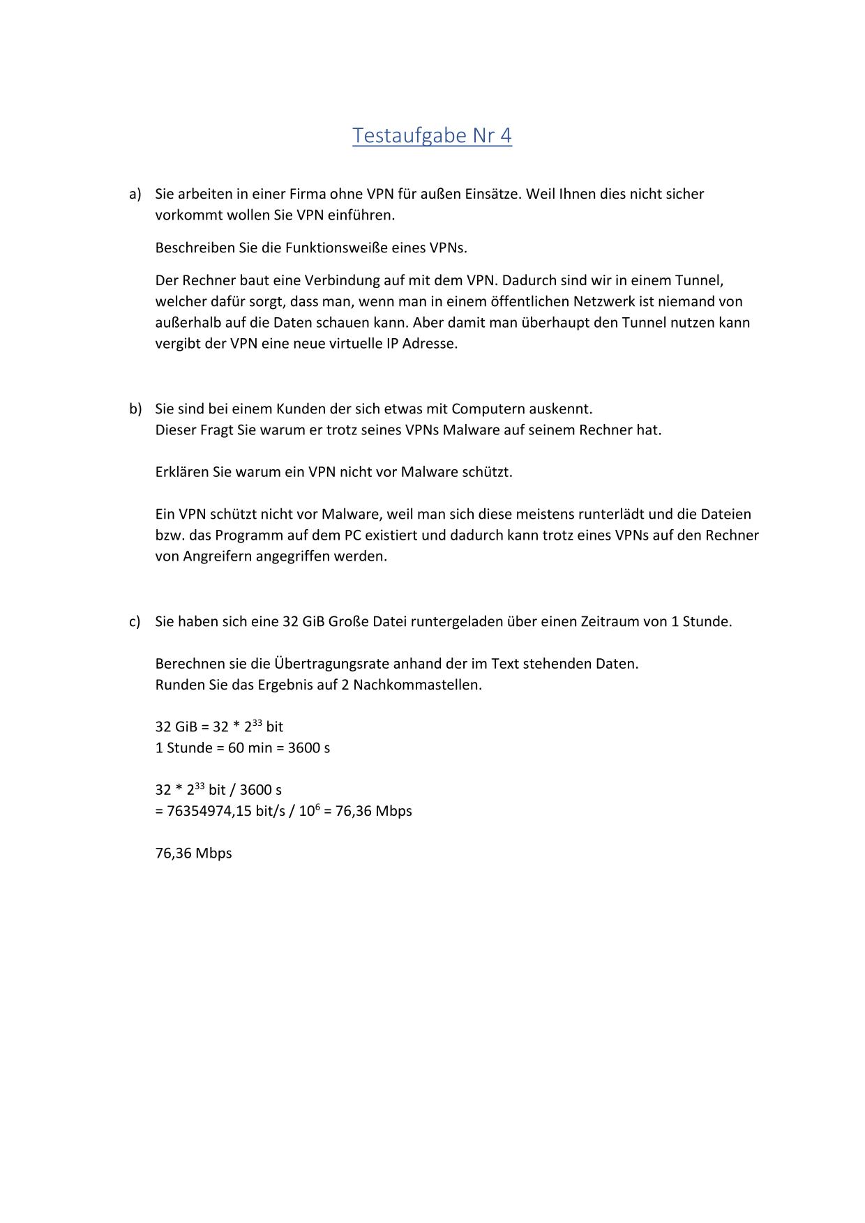 Musterlösung Selbsterstellte Aufgabe Aufgabe Teil 1